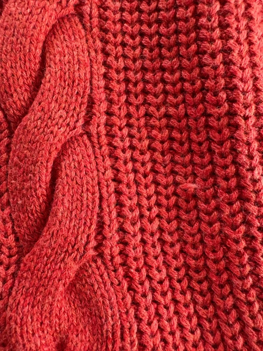 Pact burnt orange cable knit poncho sweater oversized XS/S